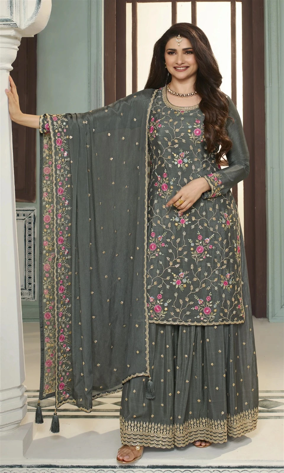 Vinay Kuleesh Avanti Chinon Wholesale Designer Salwar Suit Catalog — Wholesale Salwar Suits, MPA wholesale from Surat — view 3